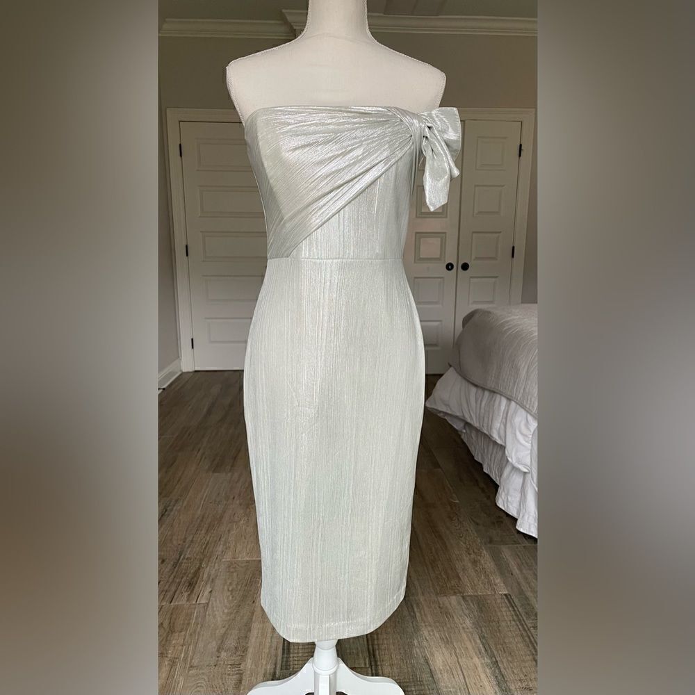 Black Halo Divina Metallic Sheath Dress 6